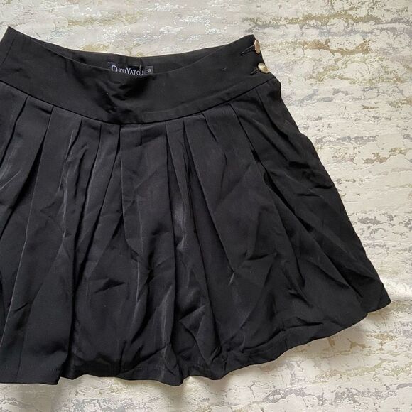 NWT Black Pleated Tennis Mini Skirt 90s Y2K - Picture 4 of 12